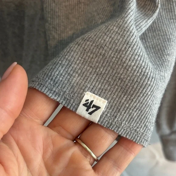 47 Brand Gray Panthers Women's Crew Neck Sweater - Picture 5 of 7